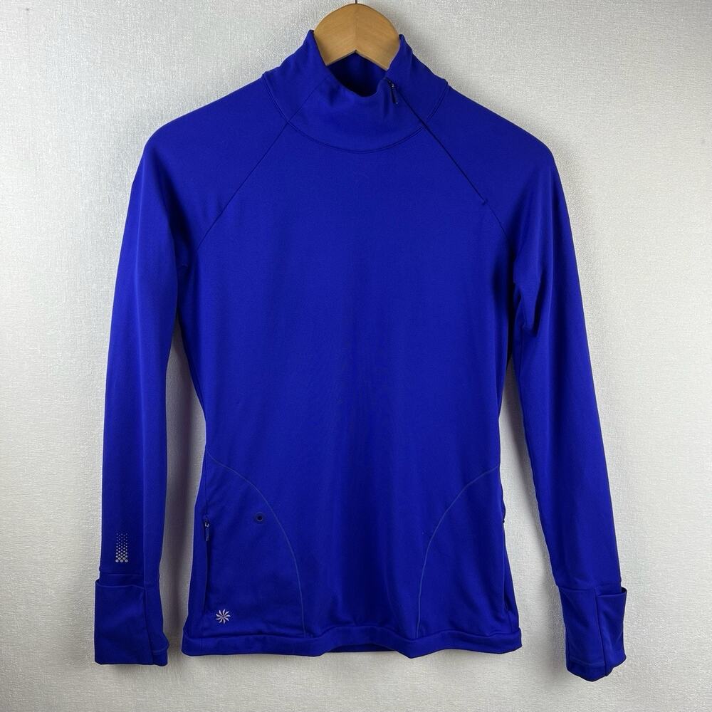 Athleta Women’s Size XS Blue Cowl Zip Neck Athletic Pullover Jacket